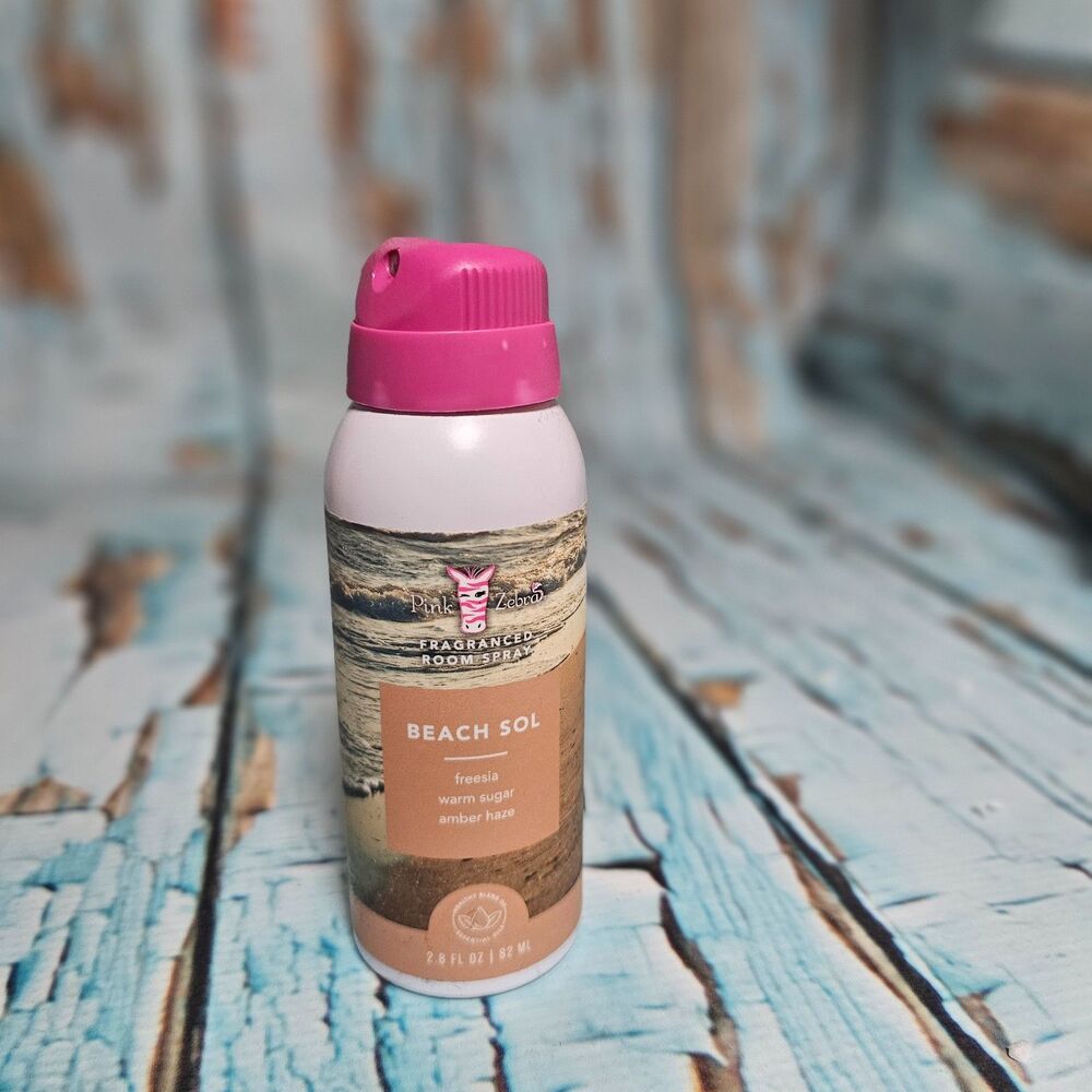 Pink Zebra Beach Sol Room Spray 2.8oz Fragranced Spray Freesia Warm Sugar NEW